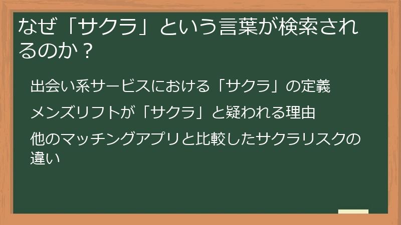 なぜ「サクラ」という言葉が検索されるのか？